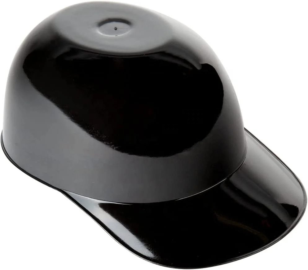 12 count Black  8 oz. Mini Baseball Helmet Ice Cream Snack Bowl