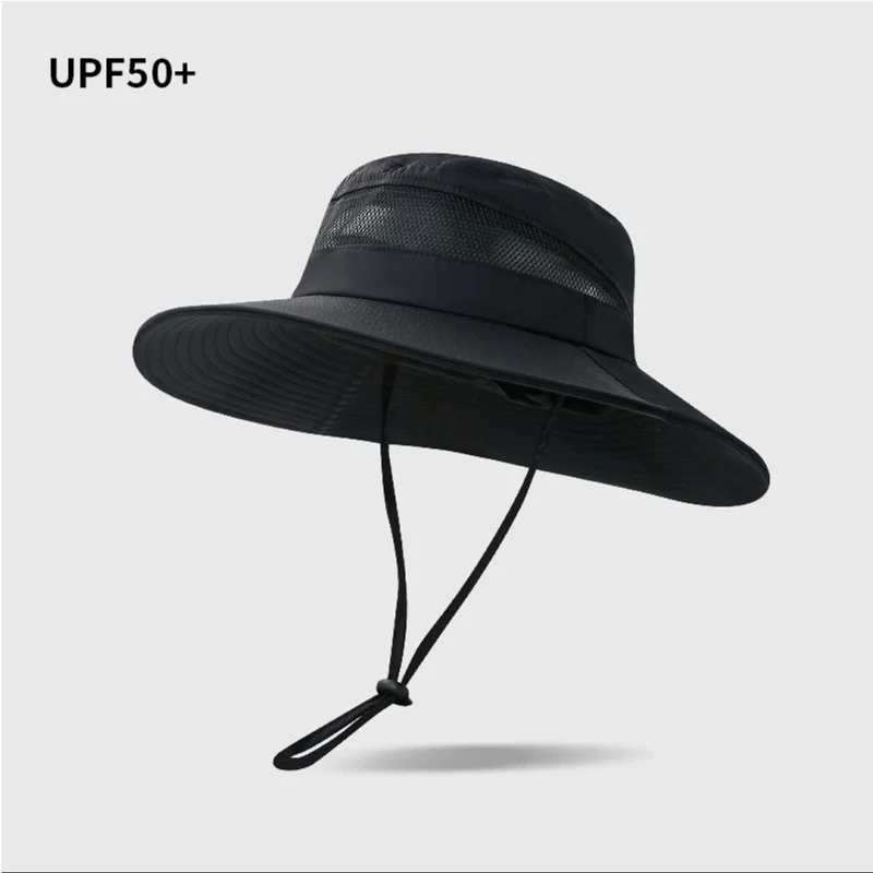 Unisex Summer Bucket Hat with Big Head Breathable Polyester Sun Visor Cap for Adults for Camping Hiking Hunting Outdoor Use