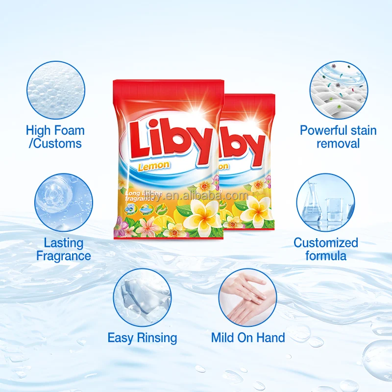 Liby Grepower Factory price OEM bulk high quality soap powder washing powder detergent manufacturer detergente en polvo factory