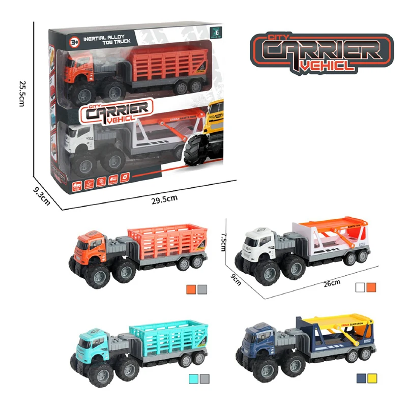 Hot Selling Toy Truck And Trailers Set High Quality Vehicles Model 2 Assembled Alloy Metal Toy Car Set Diecast Toys