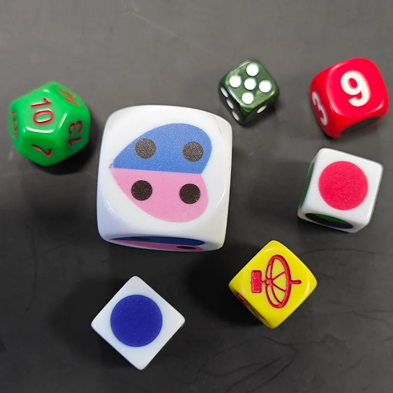 Custom OEM transparent and polygonal dice games