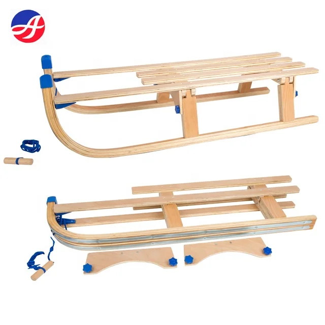 
EU Standard Folding Wooden Sled Sledge 