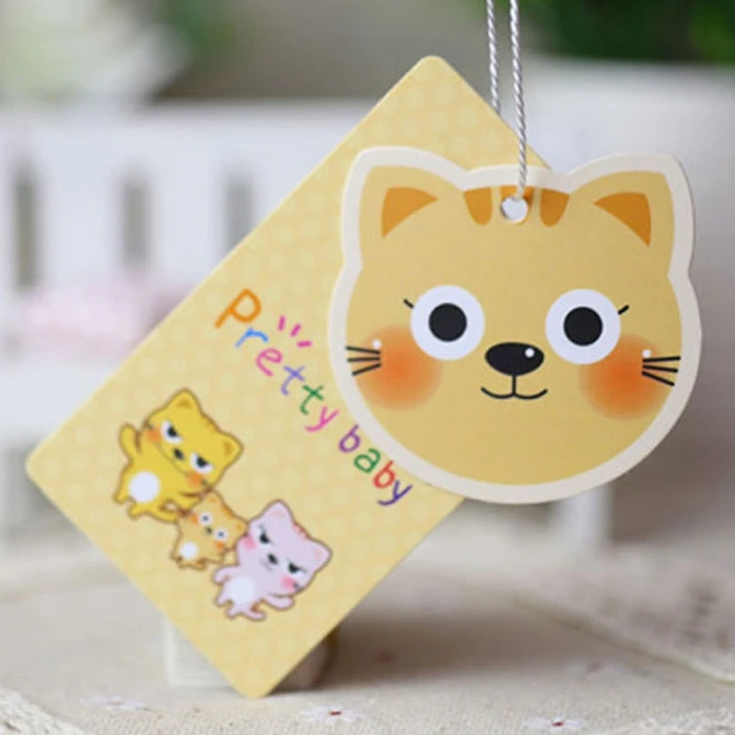 Wholesale Garment Hang Tags Custom Shape Hanging Paper Tag Luxury Cardboard Hang Tags
