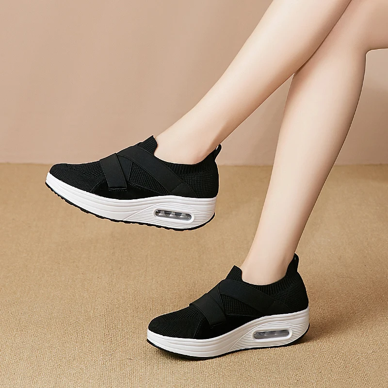 2020 Spring New Women Platform Rocking Shoes Casual Fashionable Womens Chunky Sneakers Zapatillas Plataforma Mujer