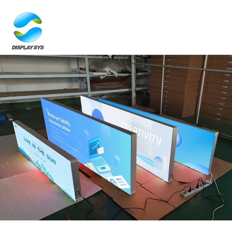 High quality portable aluminum stand seg fabric printing led light box exhibition backdrop stand