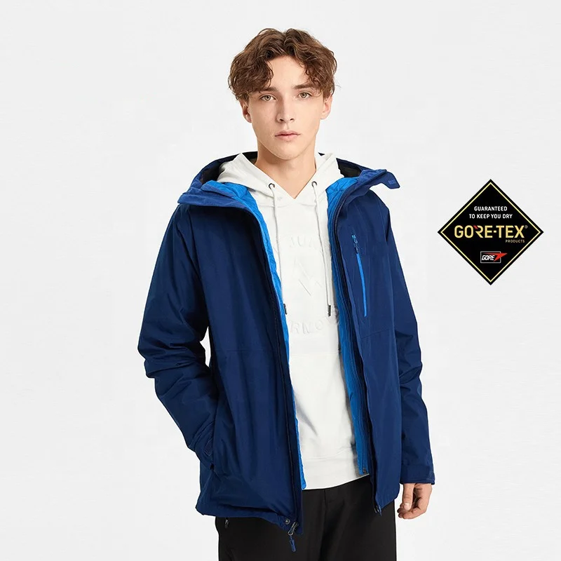 
High quality 3 in 1 Custom logo jacket waterproof breathable jacket outdoor sports hooded cotton jacket 