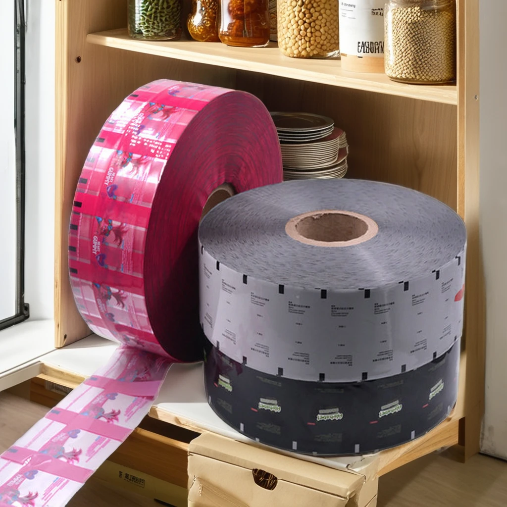 Custom Printed Plastic Bag Roll Film Laminated Flexible Packaging for Food Automatic Sachet Roll Film