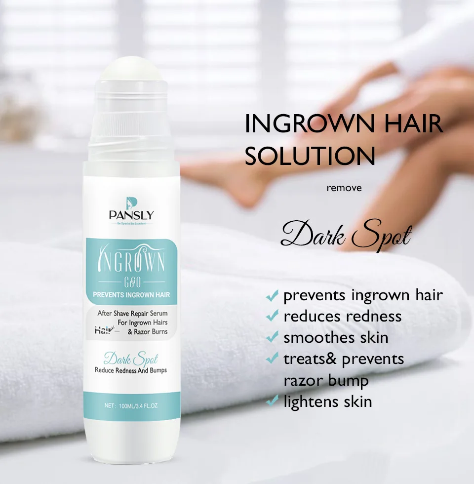 
PANSLY Natural Prevent Hair Ingrowth Razor Bump Remover Roll On Serum 100ml 