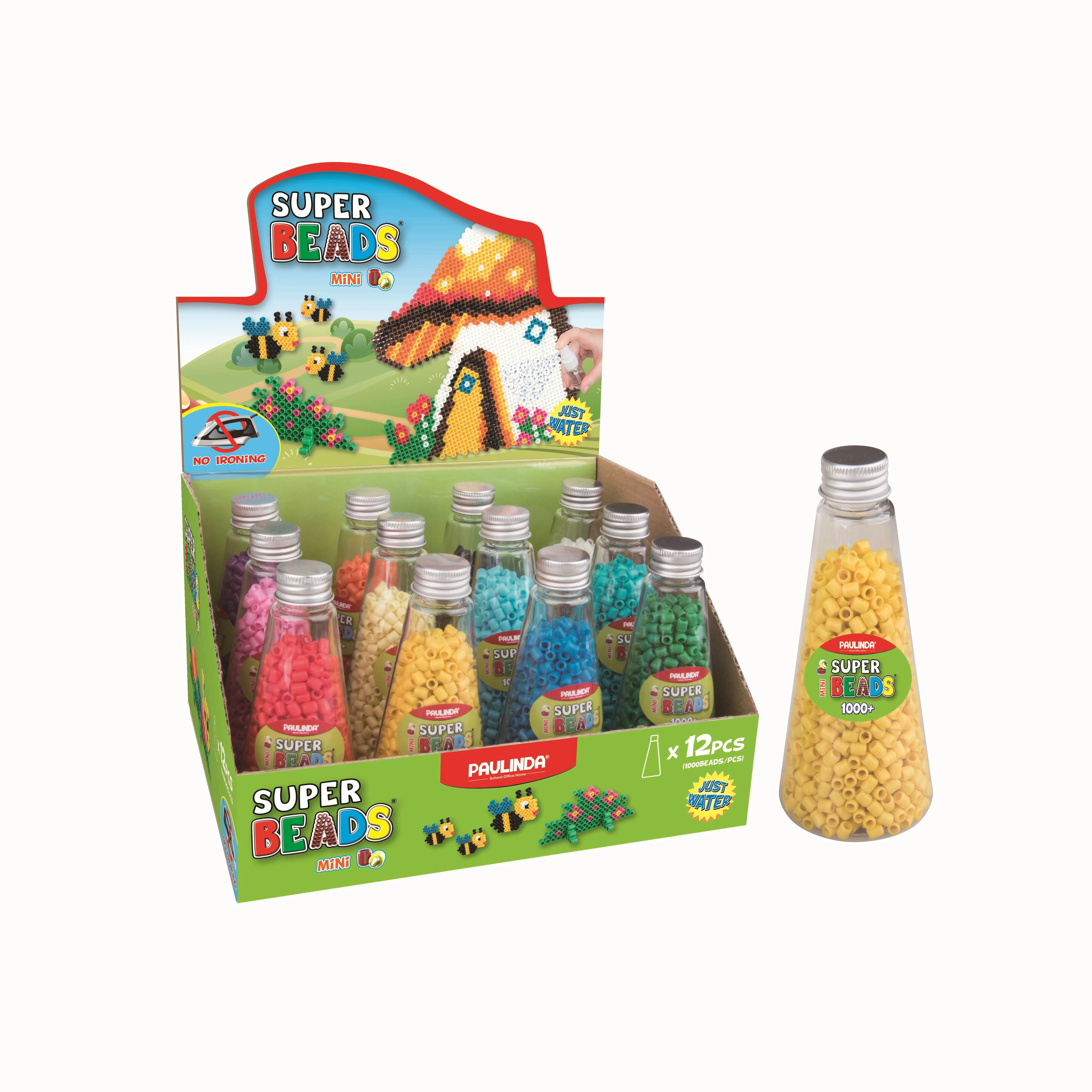 Paulinda DIY Arts and Crafts for Kids Educational Toy Colorful Water Fuse Beads Mini Super Beads