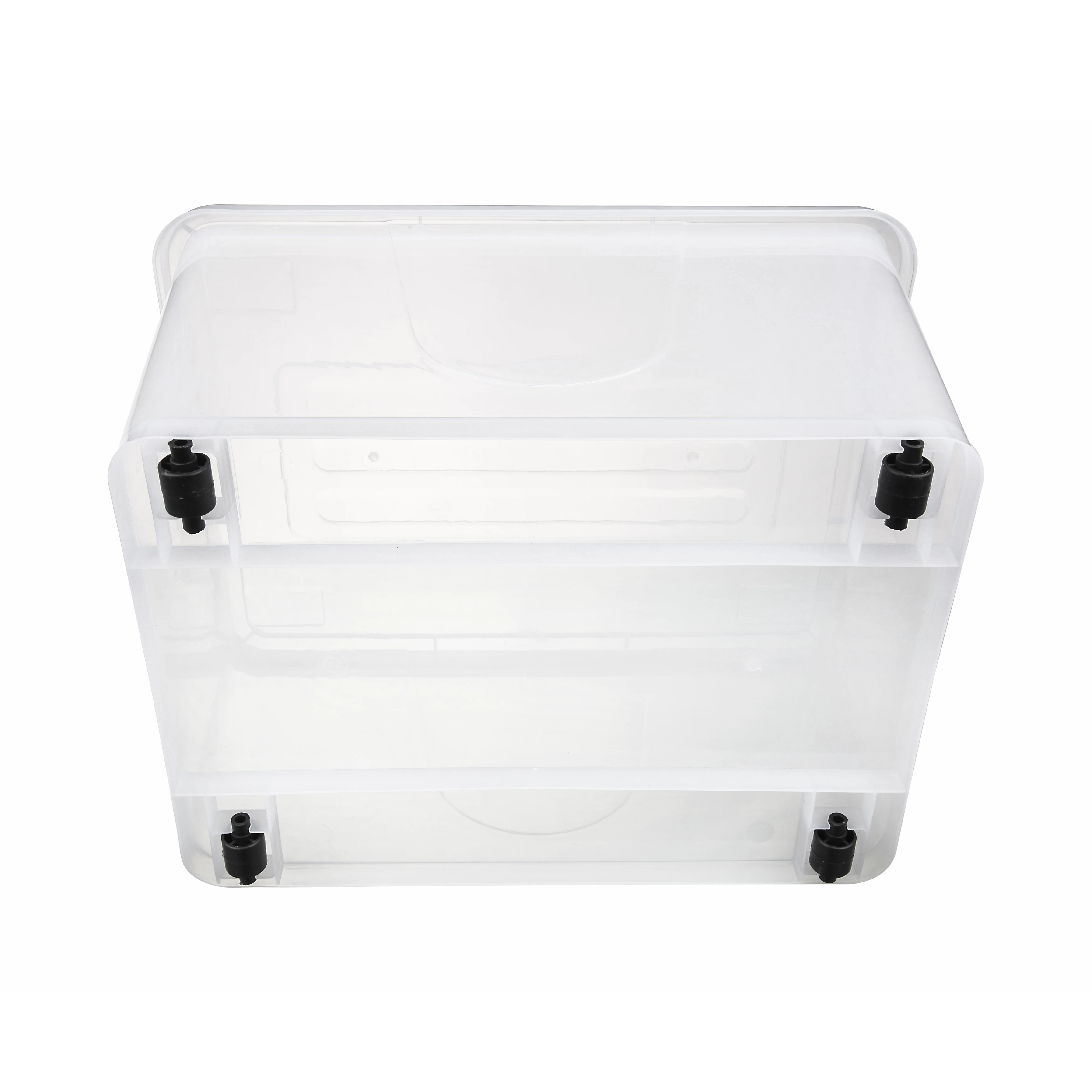 Multipurpose 50L clear plastic storage box with lids