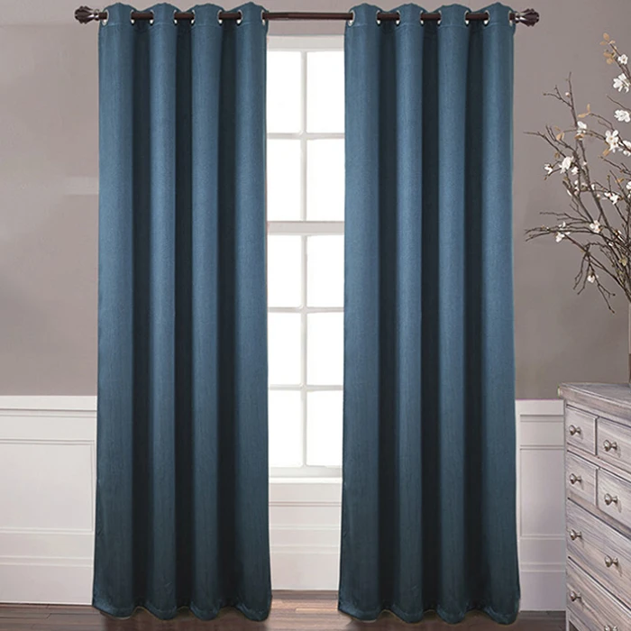 Factory Room Coffee Curtain Wear Rod Short blackout fabric for curtains living room