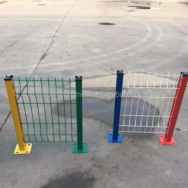 3d curved yellow home outdoor decorative garden welded wire mesh fence and without curved fences for sale