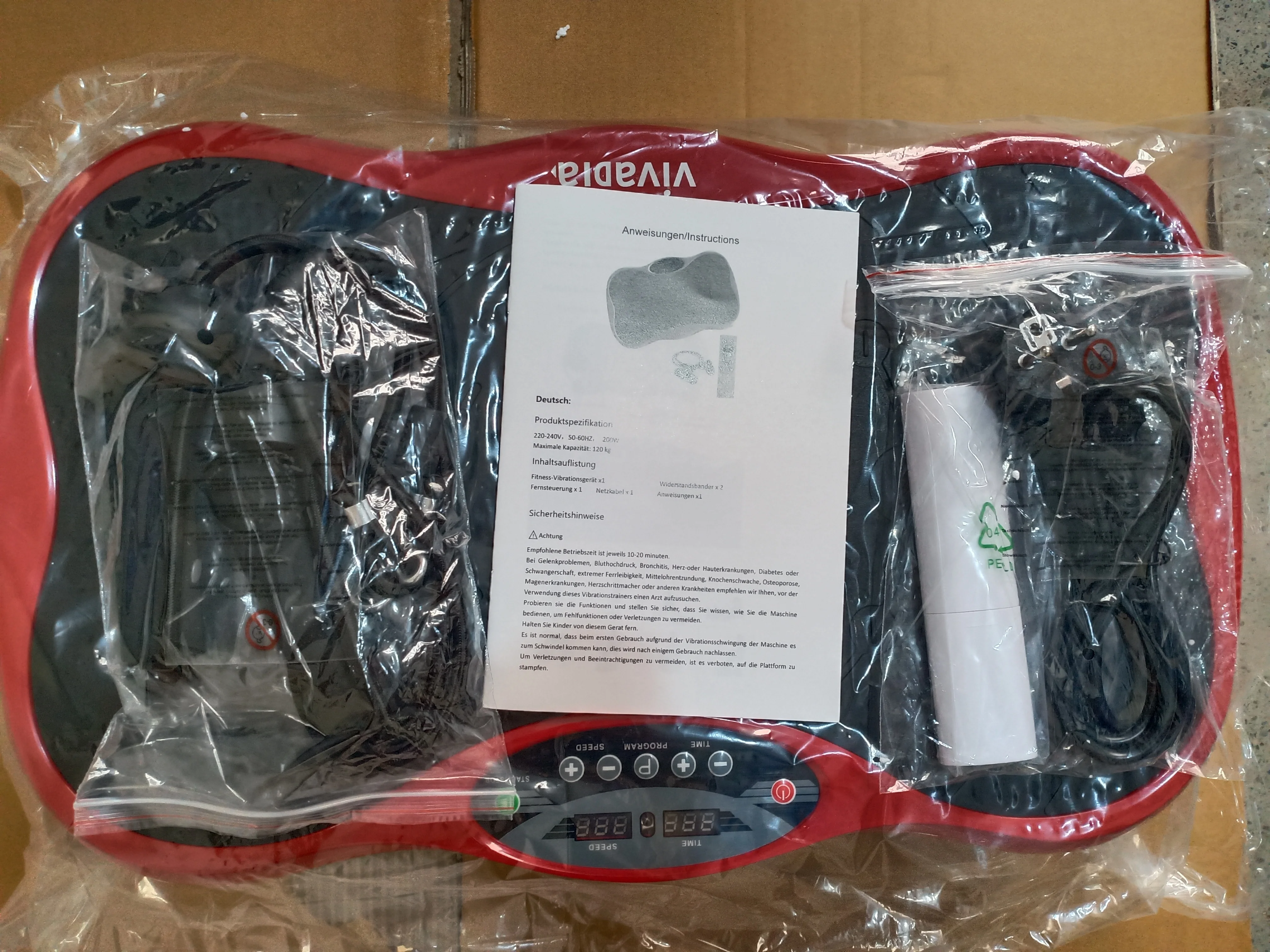 Vibration Plate Exercise Machine Whole Body Vibration Machine for whole body workout with bluetooth remote control and LCD monit