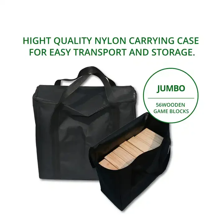 Custom Giant Janga Wood Blocks Game Set Jumbo Classic Wooden Tower Game De Madera Outdoor for Adults in Box Unisex Wood Bricks