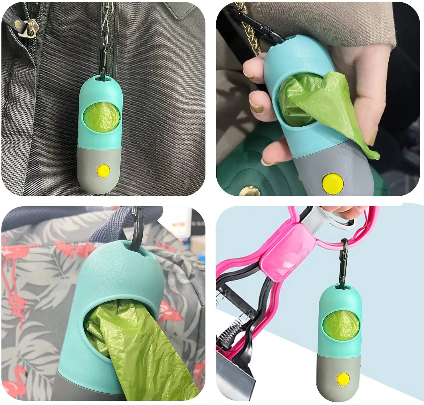 Eco Friendly 100%  Compostable Pet Dog Poop Bags Custom Printed Powerful Biodegradable For Pet Poop