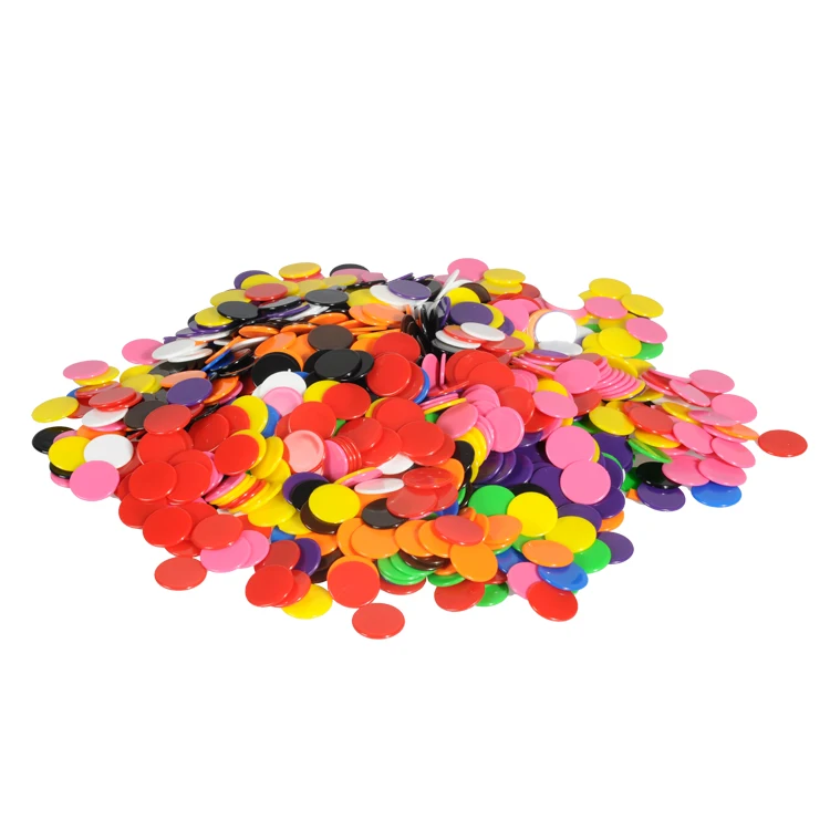 500 pcs 2019 Hot Sale 2.2cm Colored Counting Chips Counting Math Toys Educational Kids Toys For 3 Year Olds