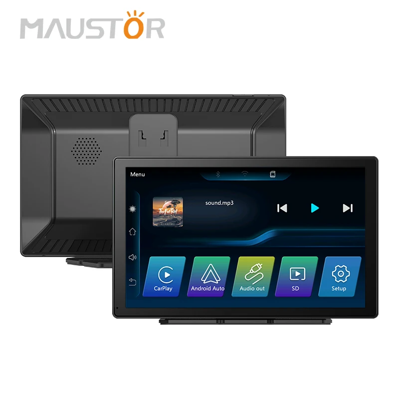 Maustor 9 Inch Android Auto Wireless Carplay Car DVD Player with IPS Screen Support Reverse Features Car Radio