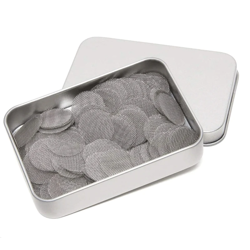 Round 15mm 16mm 19mm 21mm Stainless Steel  Tobacco Strainer Smoke Pipe Screen Smoking Air Filter Disc