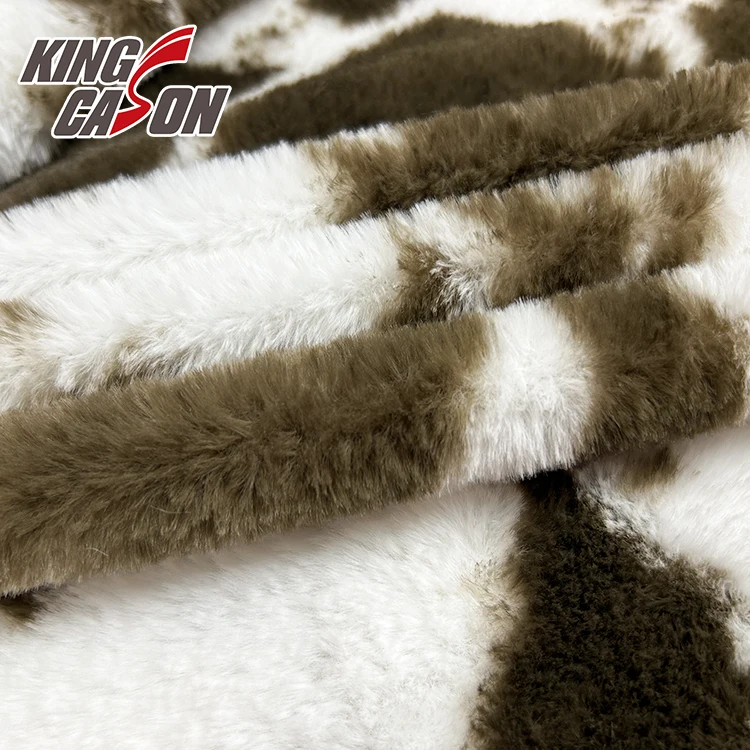 Kingcason Top Selling Warm Soft Premium quality  Customized Kitted Dyed Rabbit Fur All seasons For Home Textiles And Blankets