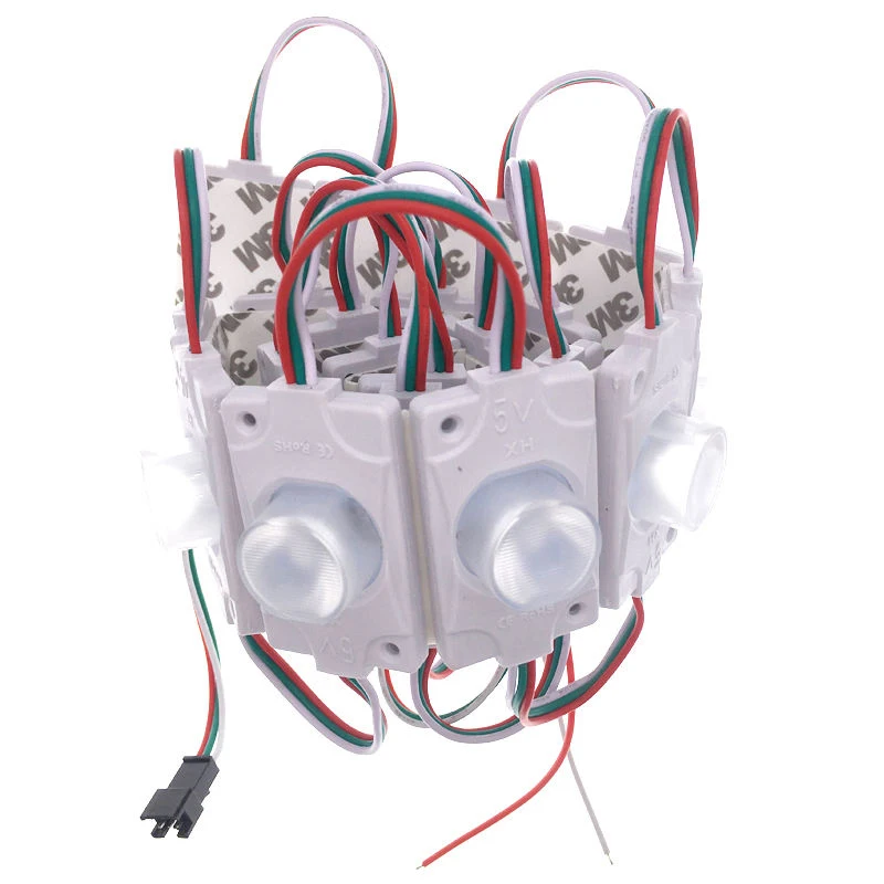 high power led module rgb 1.5w for advertising 5054 5v full color led module ws2811 led injection module
