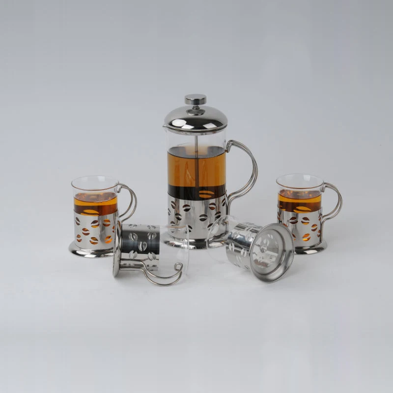 French Press Coffee Brewer Coffee Pot Coffee Maker Kettle 600 ML Stainless Steel Thermos Barista Tools