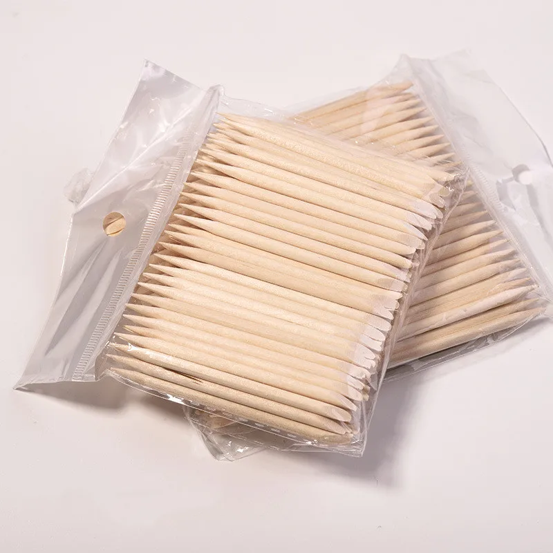 100pcs/ Pack Double ended manicure and pedicure tools wooden nail sticks manicure wood nail sticks 95mm 114mm 150mm
