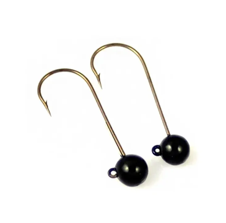 Fish Hooks Hook lure skirts weights bait fishing, round ball lead jig heads