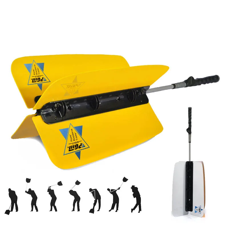 Rubber and Stainless Steel Golf Warm-up Swing Stick Power Fan Practice Pinwheels Wind Resistance Trainer for Golfer Beginner