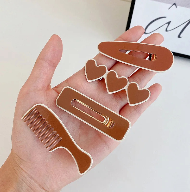 Заказные заколки для волос с изображением сердца аллигатора для макияжа, плоские Элегантные Заколки с утконосом, аксессуары для волос, заколки для женщин