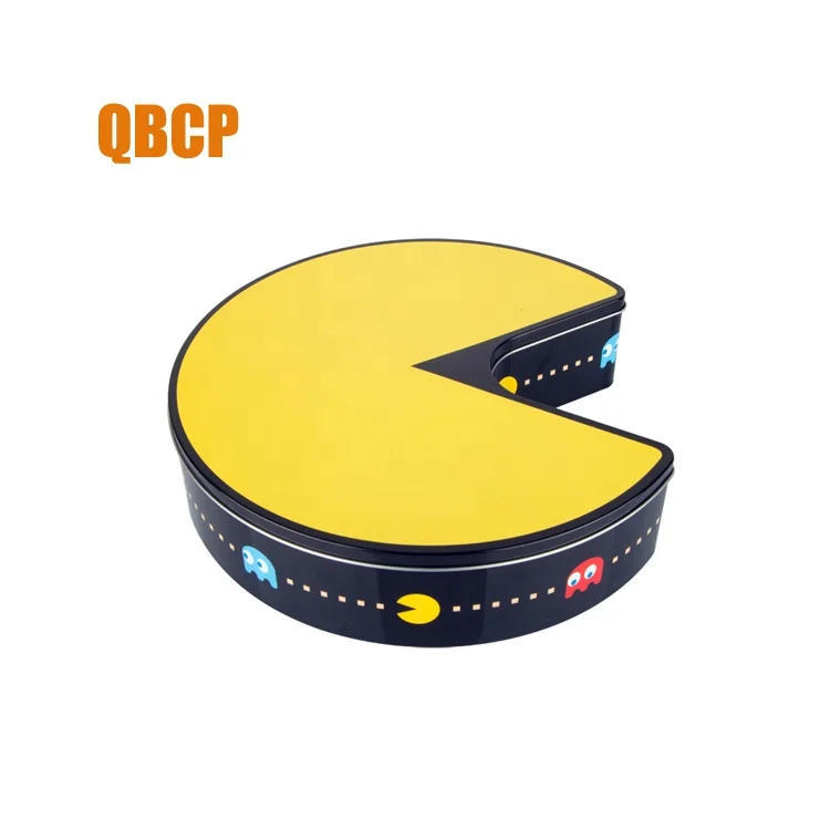 Custom design V shaped cookies metal tin box