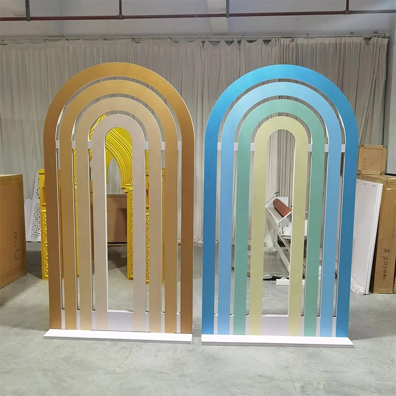 Customization Wedding PVC Event Arch Backdrop Rainbow Acrylic Arch Wedding Decoration
