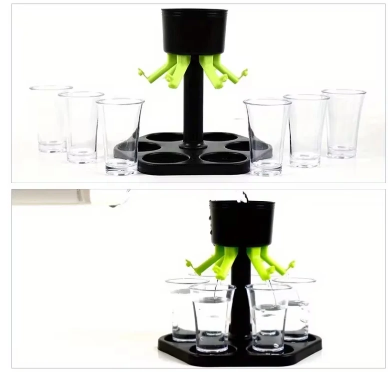 Hexagonal Liquor Dispenser Plastic Shot Glass Dispenser Alcohol Wine Dispenser for Parties