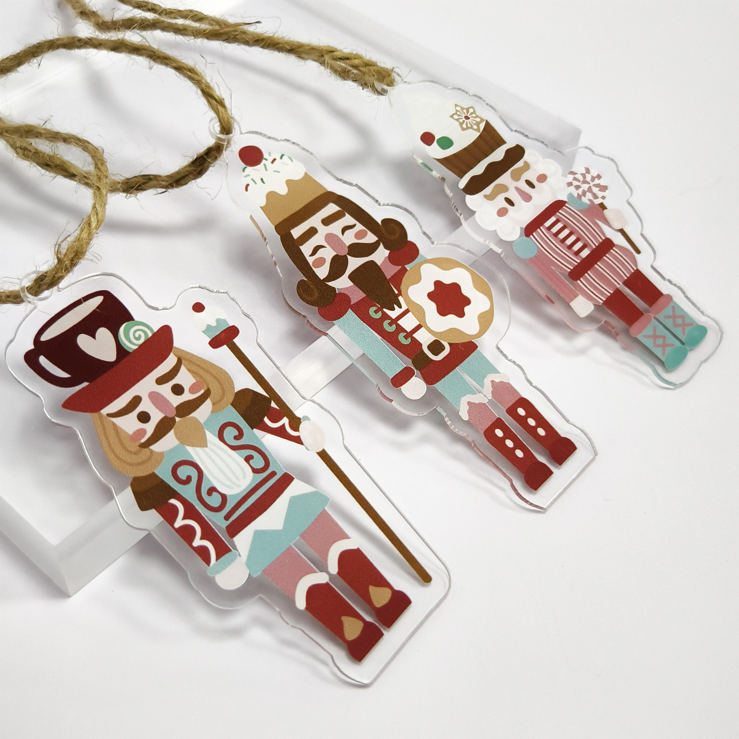 Custom Christmas Double-Sided UV Printed Acrylic Wall Art Decor for Home Party Table Festival Decoration