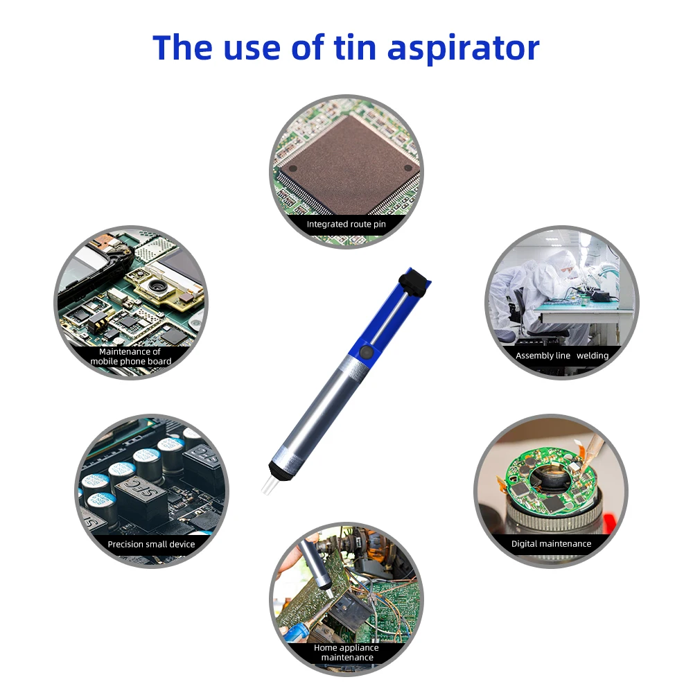 A good bit of suction high temperature resistant solder tin sucker desoldering vacuum pump with one-hand operation