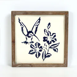 New Trend Wood Frames Painting Bird Home Decoration Indoor Design Wall Pictures Wall Art living Room