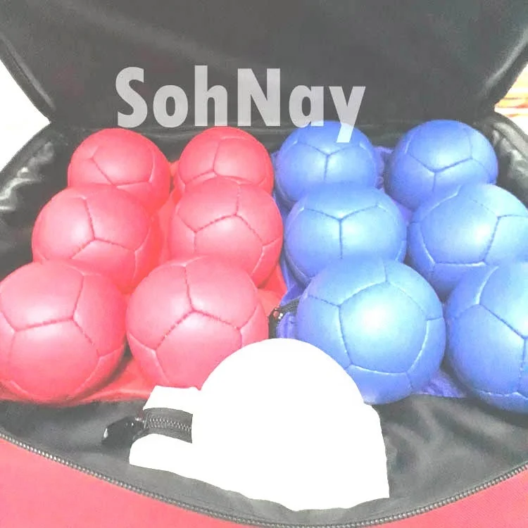 Best selling durable leather boccia ball set bocce Bocce Balls Set Super Soft Medium Hard Touch Balls