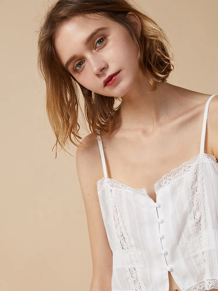 Cotton Cami Top And Shorts Set Wholesale Pajama Lace Sleepwear Girl Night Dress Hot Pajamas Photos Girls Pajamas Transparent