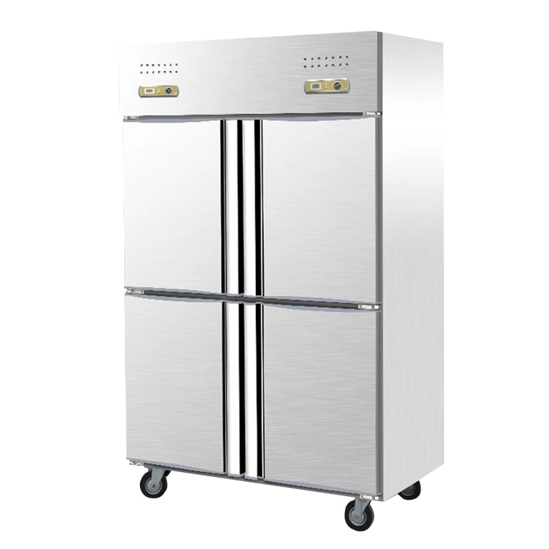 Four door refrigerator Commercial kitchen freezer large capacity vertical refrigeration