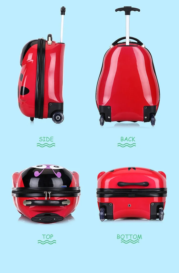 China Luggage Factory Supply 2pcs Children Cartoon Trolley Bag Set Bee Kids Travel Luggage