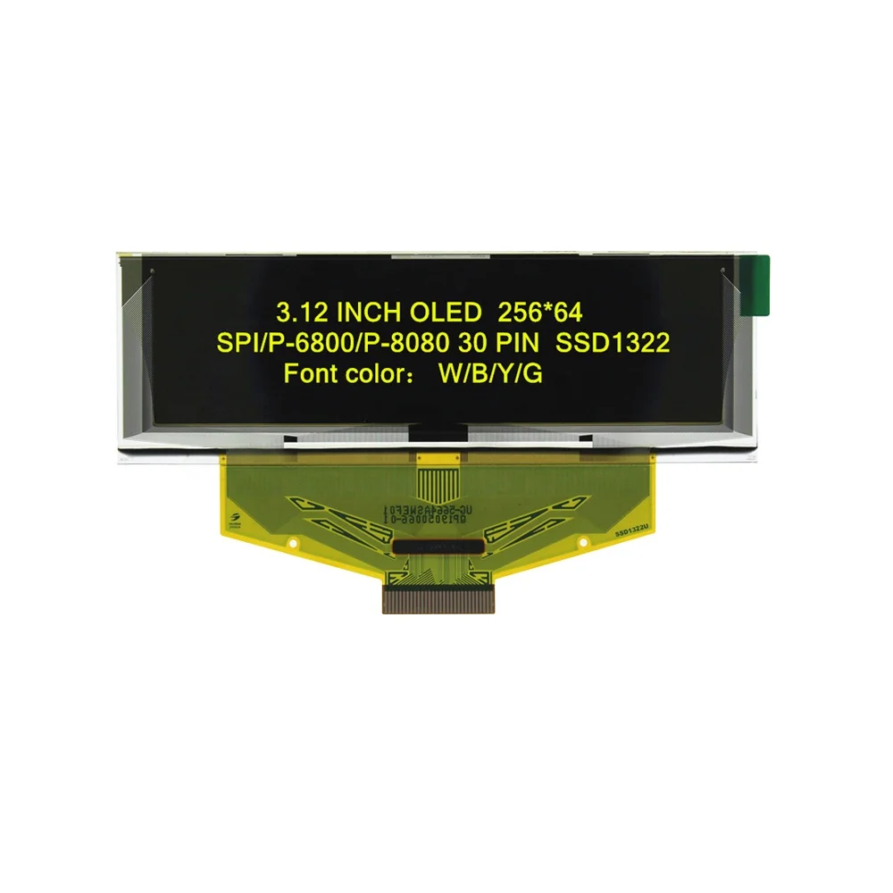 
3.12 inch 8080 6800 SPI 30pin White SSD1322 256x64 OLED display SCREEN 