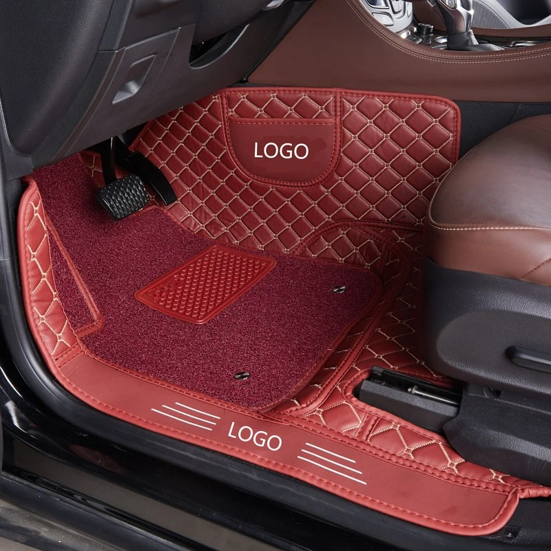 New Design Double Colorful Leather Special Car Size Car Mat 3d Car Carpet