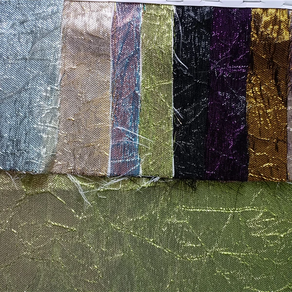 African style metallic rayon polyester blend golden style fabric for women cloth dress sliver yarn metallic fabric for pillow