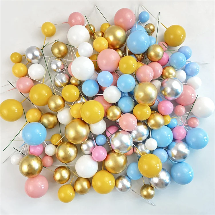 Wholesale Cake decoration golden silver colorful  ball for cake decoration