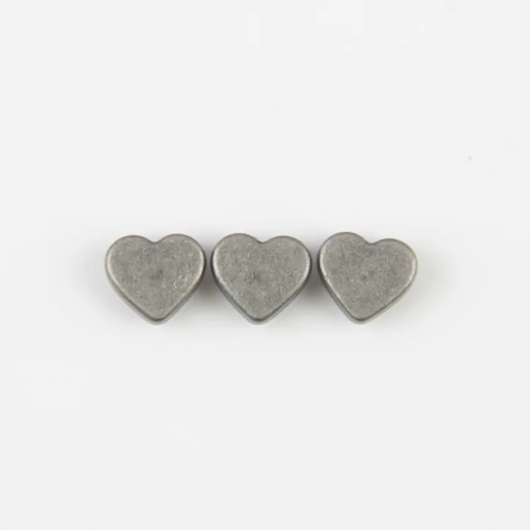 Wholesale High Quality Jeans Buttons Clothing Accessory Metal Heart Shaped Rivets For Jeans