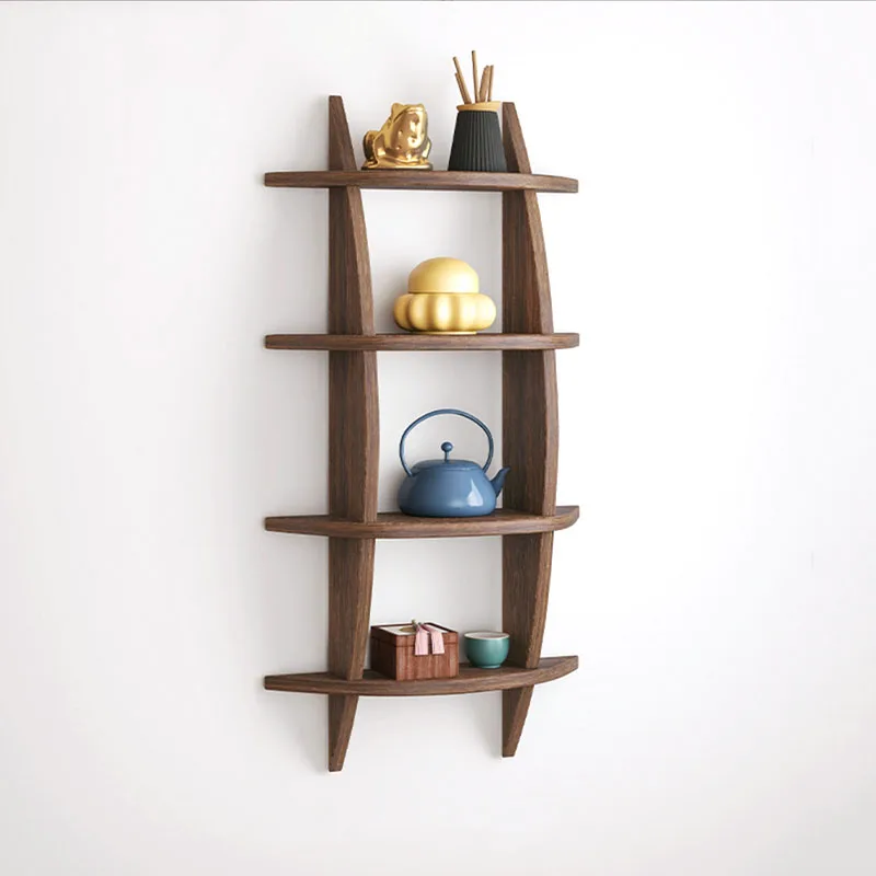 Customize Wall Mounted Shelves Wall Shape Book Shelf Wood Display Storage Organizer Rack For Home Living Room Decor