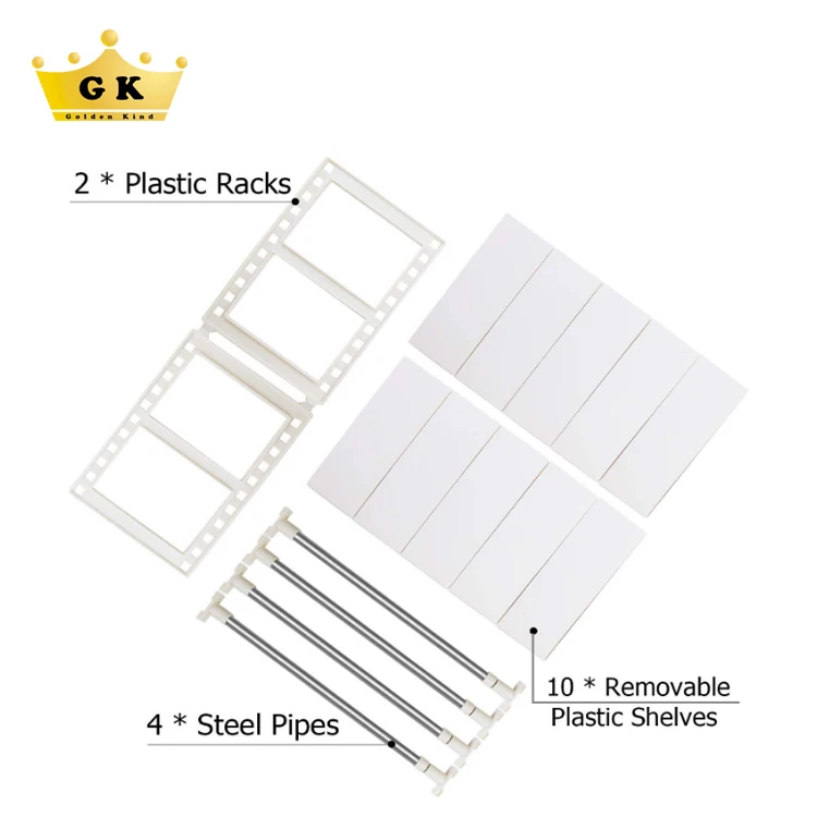 Space Saving Kitchen Storage Rack 2 Tier Expandable Under Sink Shelf Adjustable Kitchen Organizer For Home