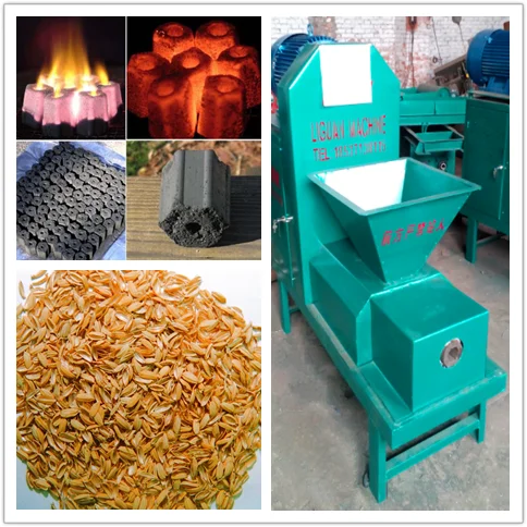wood chip hexagonal rice husk biomass firewood sawdust briquette charcoal making machine for making sawdust charcoal