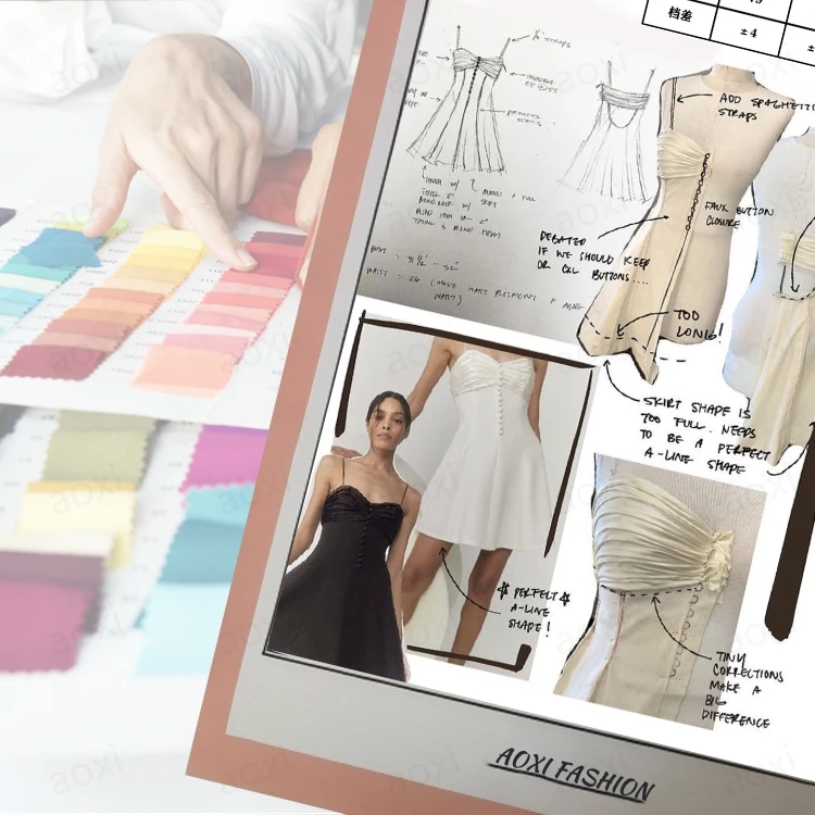 Made In China Oem Brand Logo Small MOQ Order Custom Design Branded Premium Clothes Manufacturers Y2K Clothing Women Made Dress