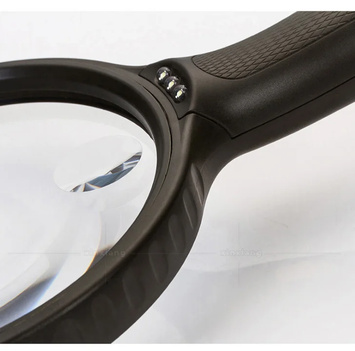 
Large LED Lighted Handheld 2X Magnifier with 3.5X Zoom 5.5 Inches Oversized Illuminated Magnifying Glass with Light 