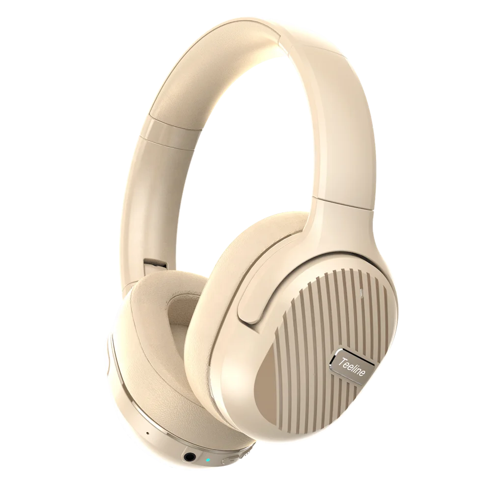 Wireless headphones Over the ear headsets  Hybrid Active Noise Cancelling headphones QCC3034 Chipset  50Hs playback